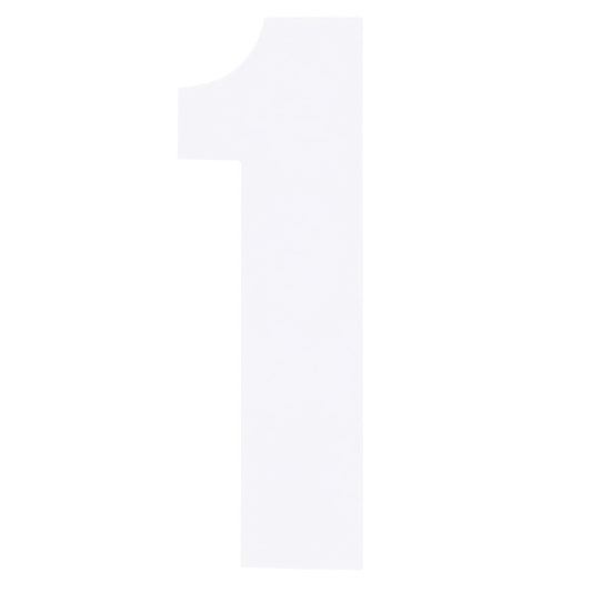 Bike It 8 Inch Race Numbers White - #1