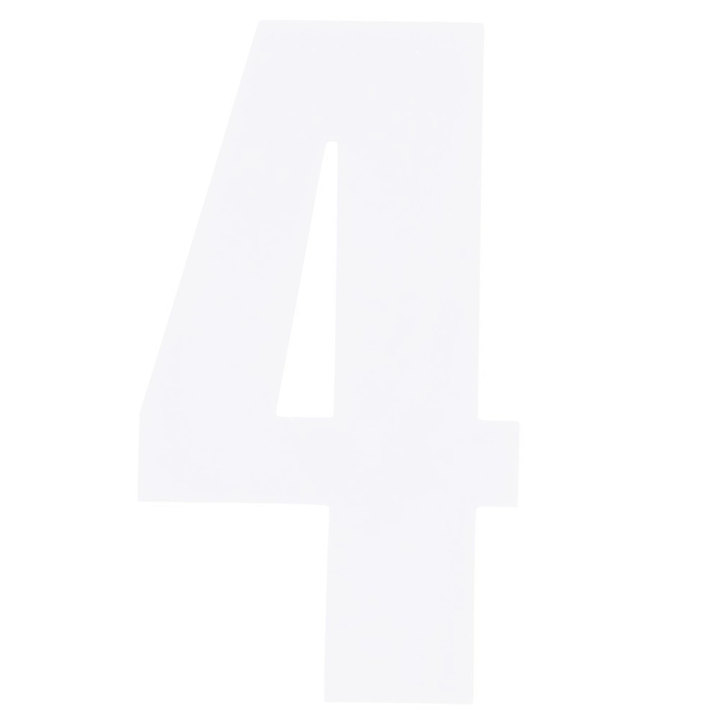 Bike It 6 Inch Race Numbers White - #4