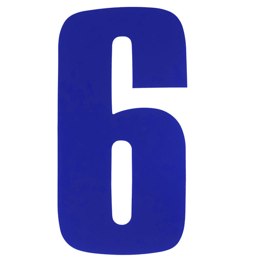 Bike It 8 Inch Race Numbers Blue - #6