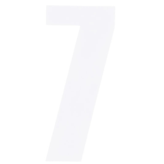 Bike It 6 Inch Race Numbers White - #7