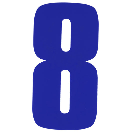Bike It 6 Inch Race Numbers Blue - #8