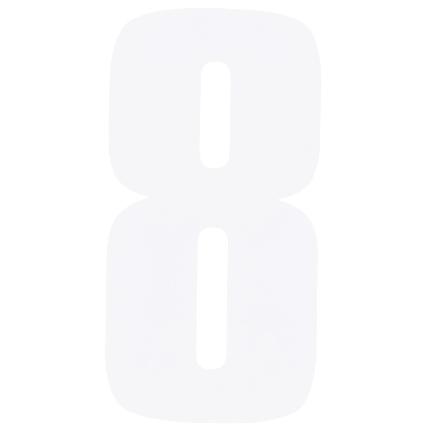 Bike It 6 Inch Race Numbers White - #8