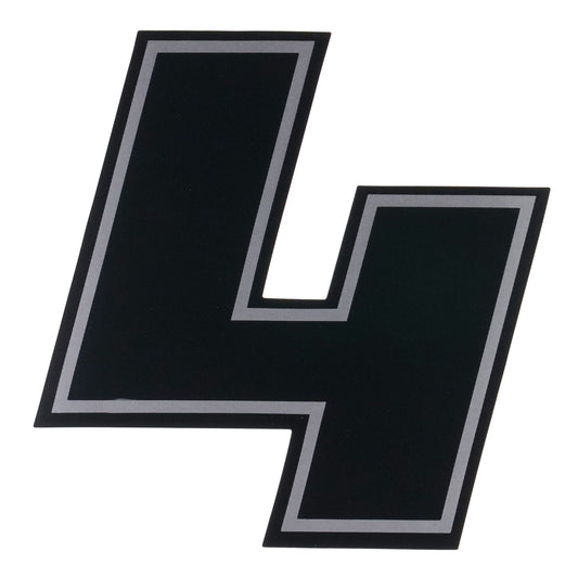 Bike It Deluxe 4 Inch Race Numbers Black - #4