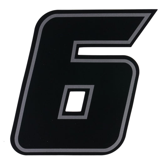Bike It Deluxe 4 Inch Race Numbers Black - #6