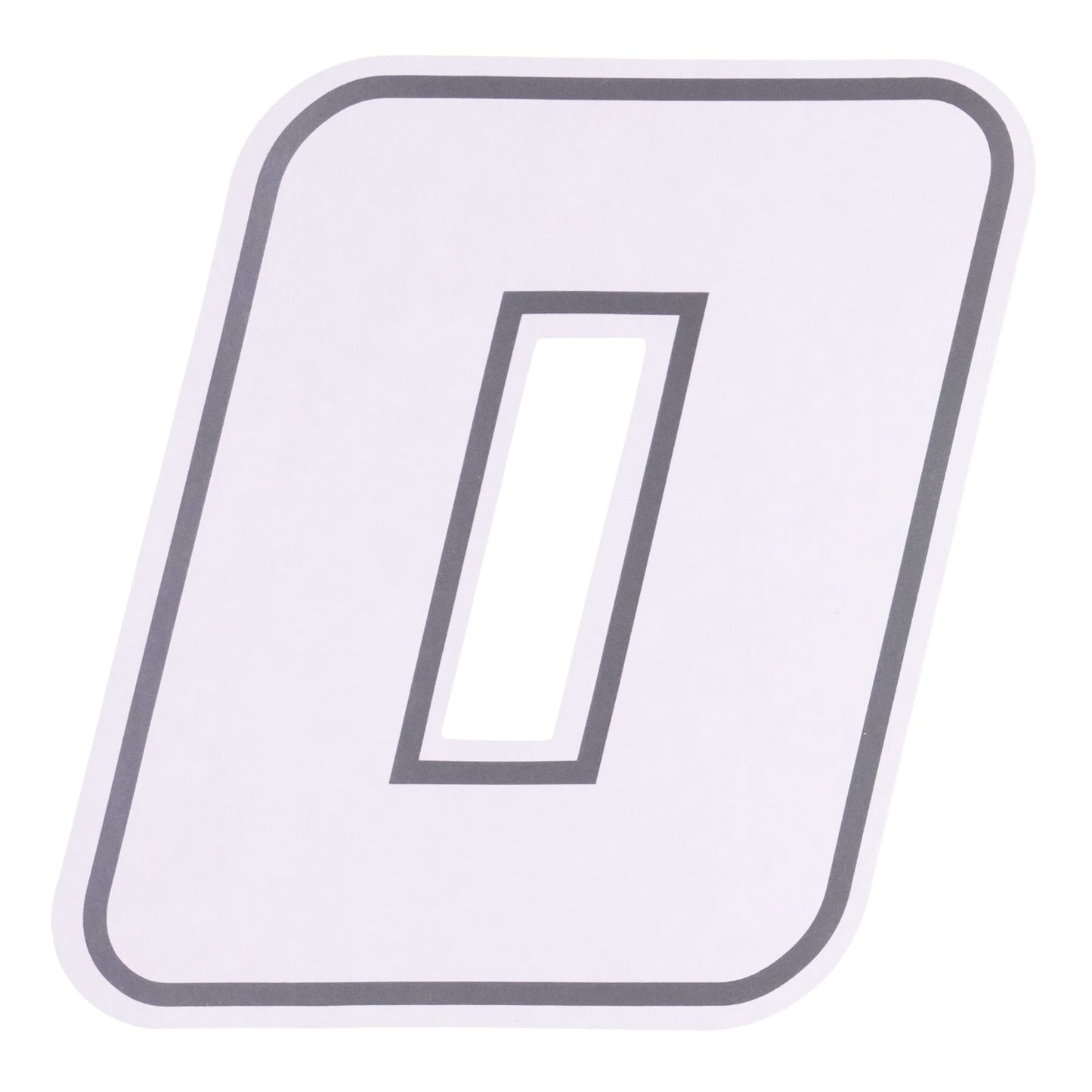 Bike It Deluxe 4 Inch Race Numbers White - #0