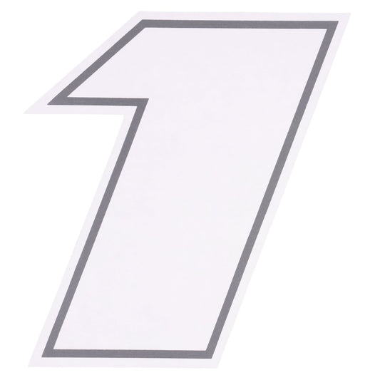 Bike It Deluxe 4 Inch Race Numbers White - #1