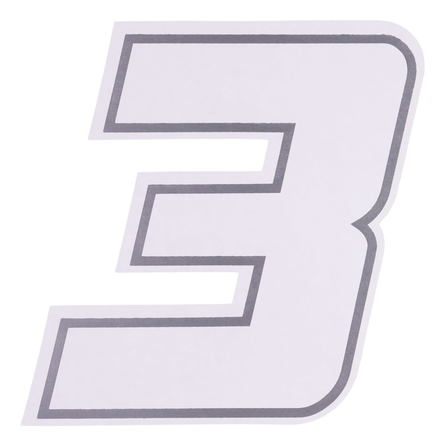 Bike It Deluxe 4 Inch Race Numbers White - #3