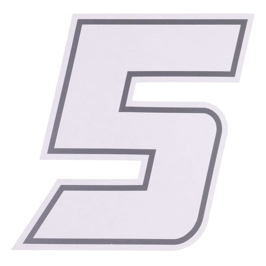 Bike It Deluxe 4 Inch Race Numbers White - #5