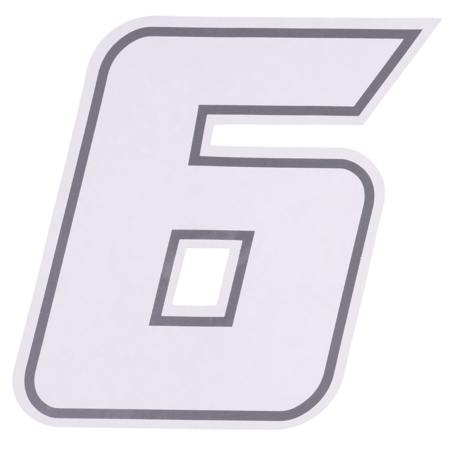 Bike It Deluxe 4 Inch Race Numbers White - #6