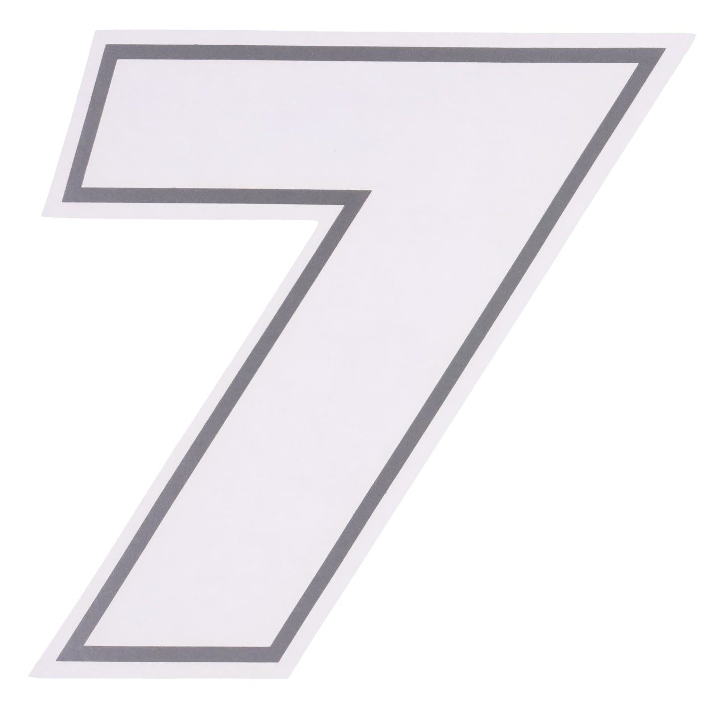 Bike It Deluxe 4 Inch Race Numbers White - #7