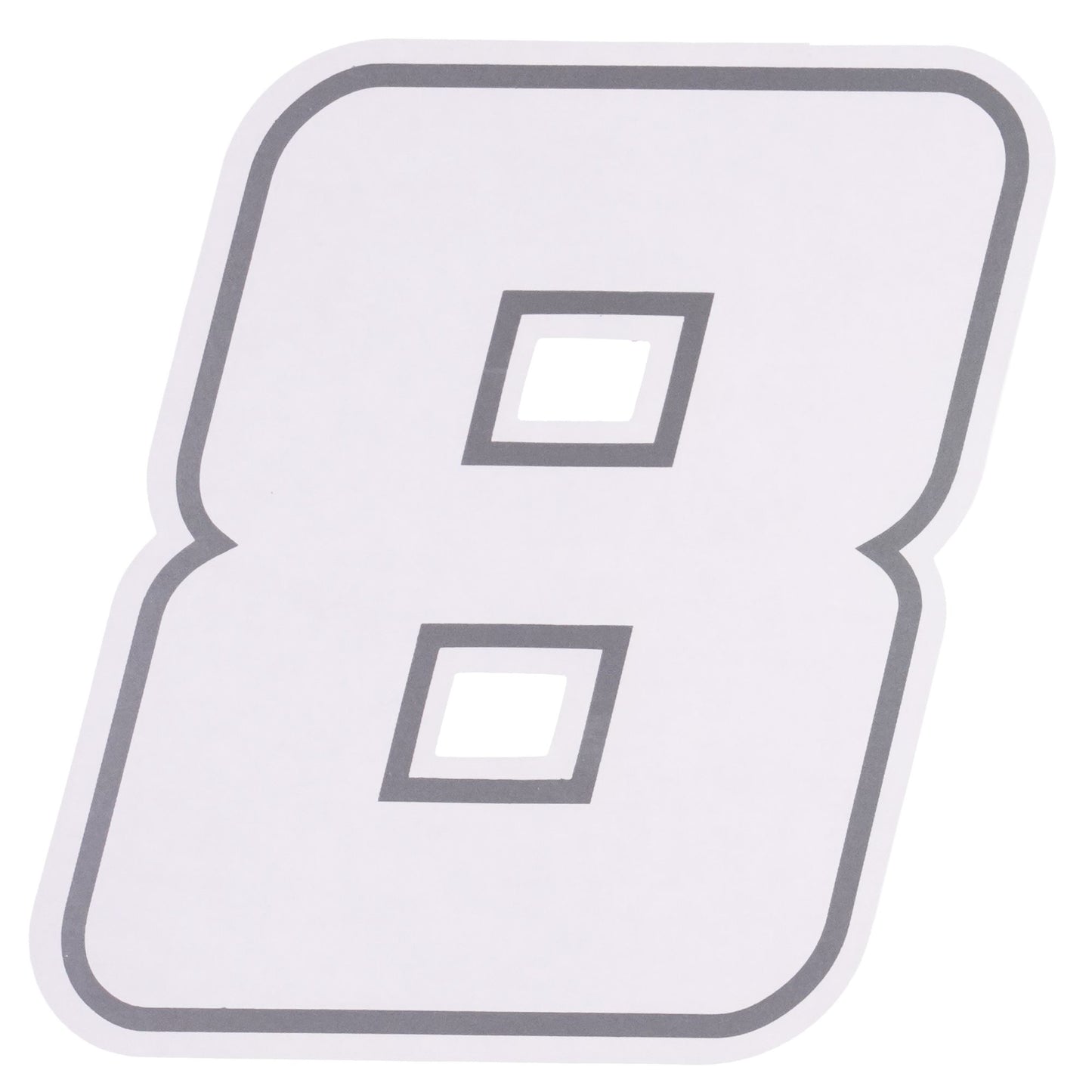 Bike It Deluxe 4 Inch Race Numbers White - #8