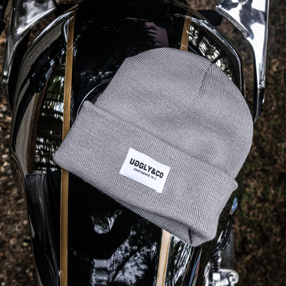Grey Beanie by Uggly & Co