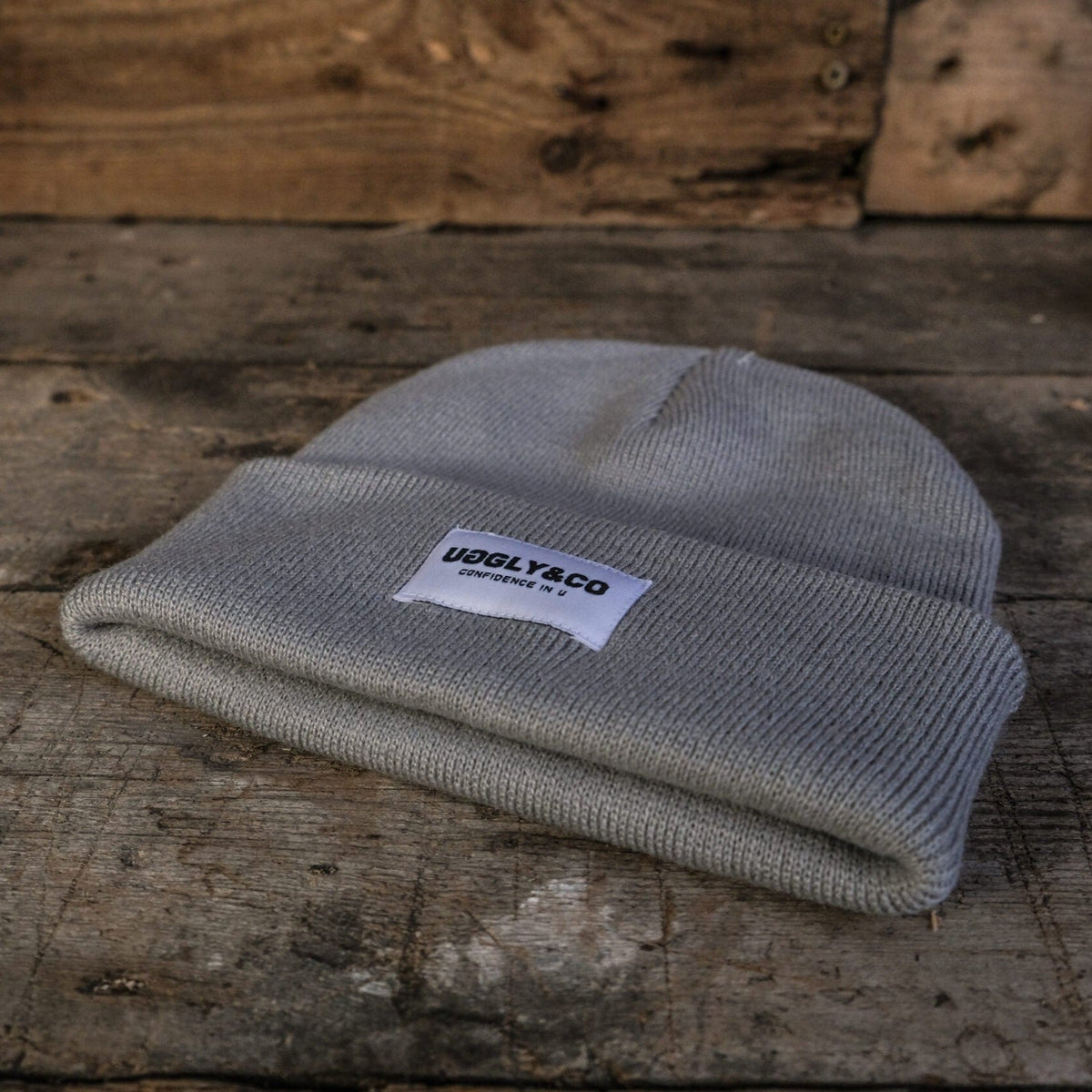 Grey Beanie by Uggly & Co