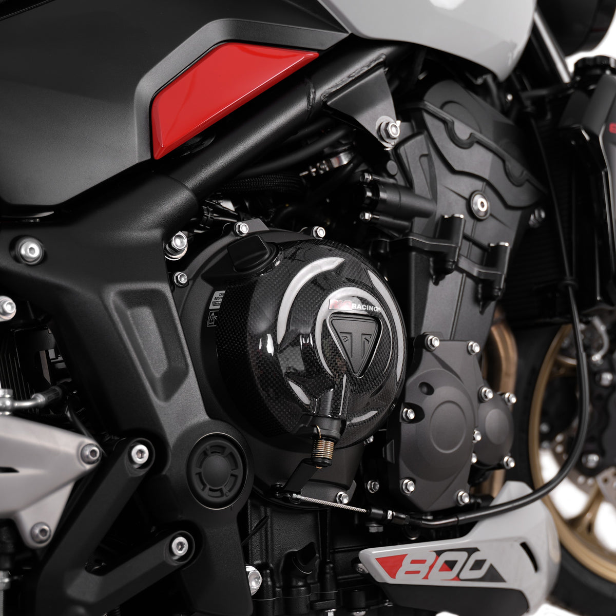Carbon Fibre Engine Case Slider (RHS) for Triumph Trident 660 ‘26-, Street Triple 660 S '17-'22, Trident 800 '26-, Street Triple RS 765 '17-, Tiger Sport 800 ’25- and 2 others.