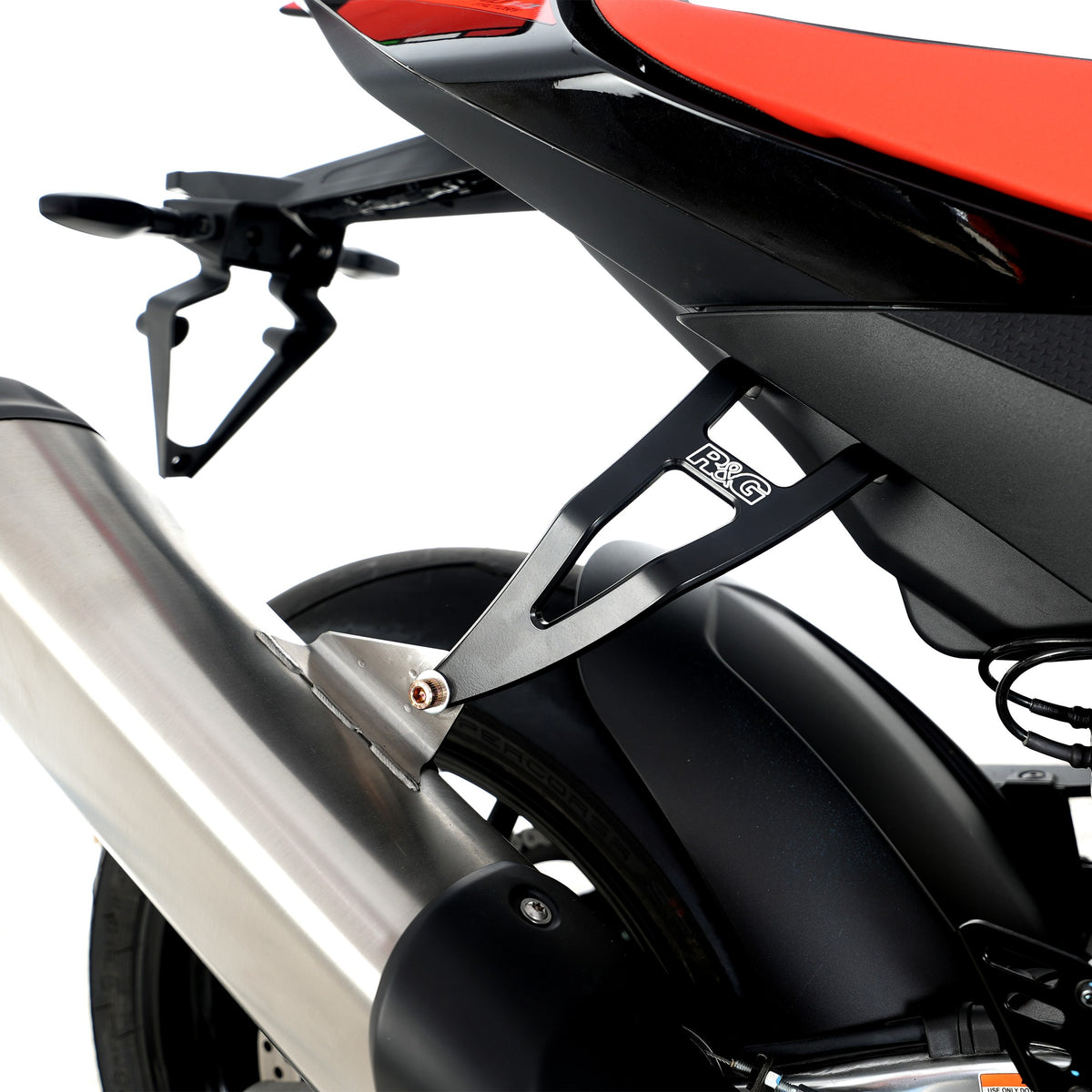 Exhaust Hanger & left hand Footrest Blanking Plate for the Aprilia RSV4 1100 Factory '19- '24 & Tuono V4 1100 (Factory) '21-