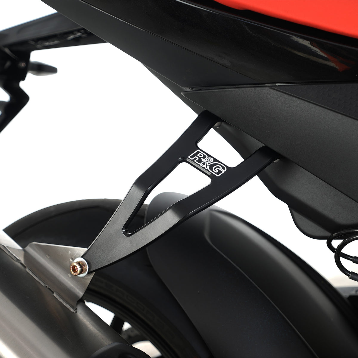 Exhaust Hanger & left hand Footrest Blanking Plate for the Aprilia RSV4 1100 Factory '19- '24 & Tuono V4 1100 (Factory) '21-