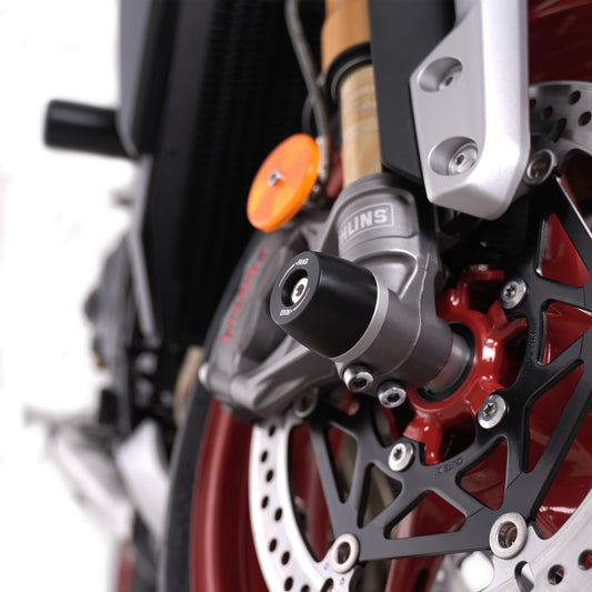 APEX Fork Protectors for Triumph Trident 660 '21-, Trident 800 '26-, Street Triple 765 R '23-, Street Triple 765 RS '23-, Street Triple 765 RX '26-, Street Triple 765 Moto 2 Edition '23- & Tiger Sport 660 '22-