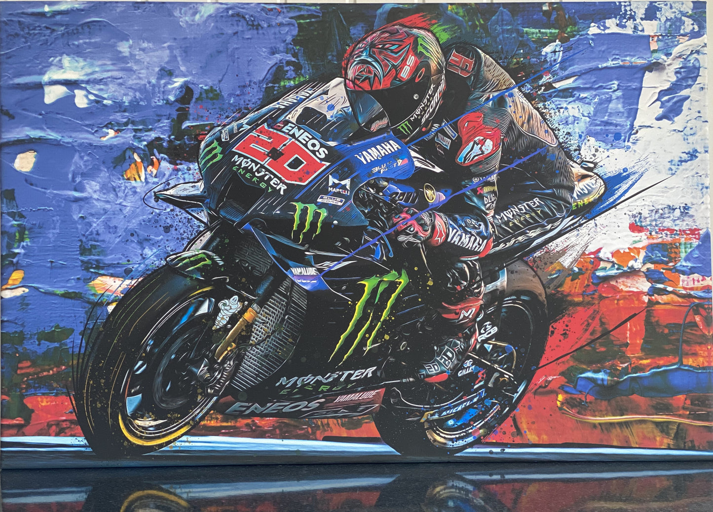 Fabio Quartararo Large Racing Canvas 26x40 inch