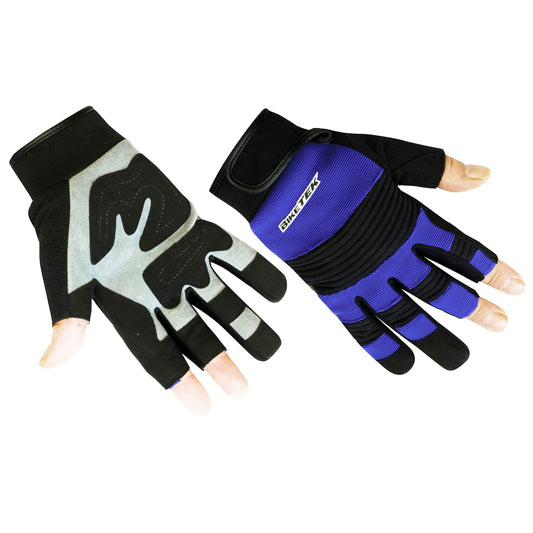 Biketek Mechanics Gloves Open-Finger Small