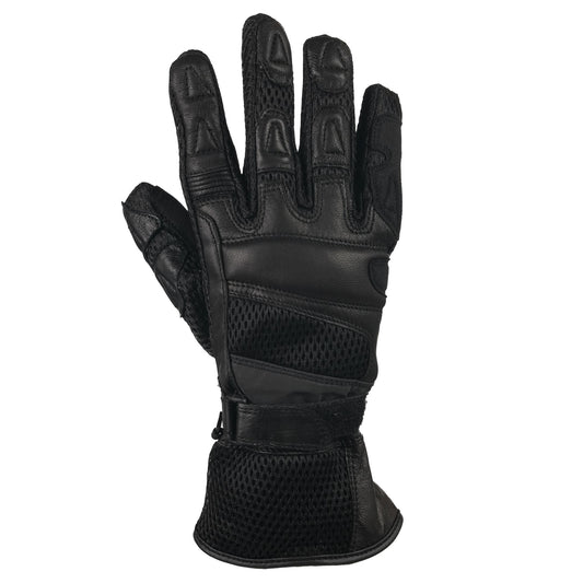 Bike It "Triple Black Air" Summer Motorcycle Glove - Medium