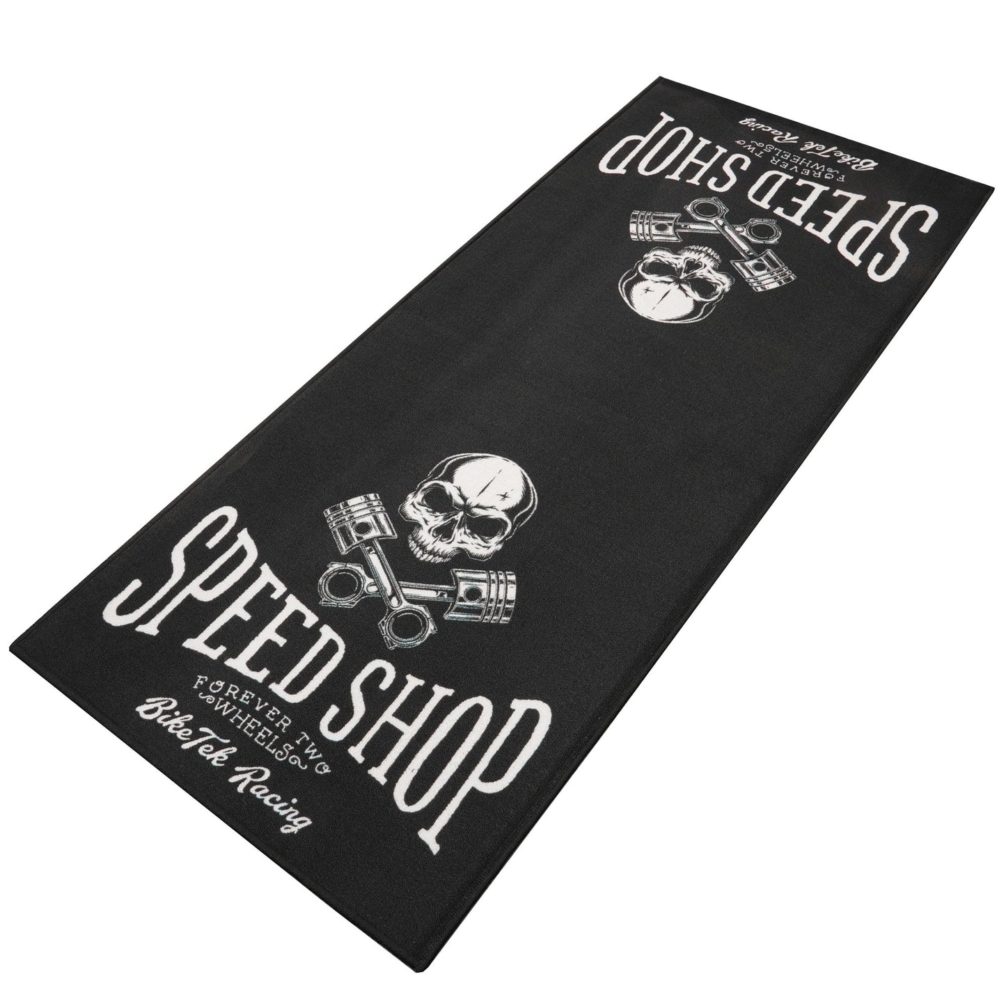 Biketek 'Series 7' Garage Mat - 'Speed Shop' (190x80cm)