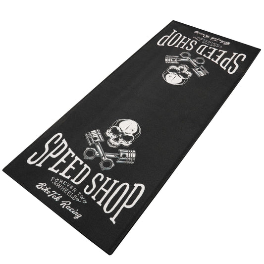 Biketek 'Series 7' Garage Mat - 'Speed Shop' (190x80cm)