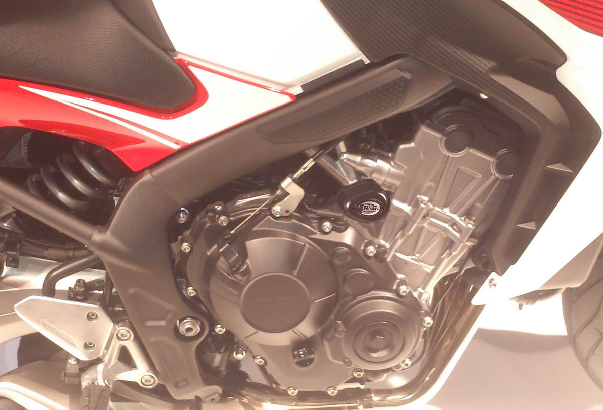 Crash Protectors - Aero Style for Honda CBR650F '14-, Honda CB650F '14-'18 & CBR650R '19- [Non Drill] (Does not fit E-Clutch models)