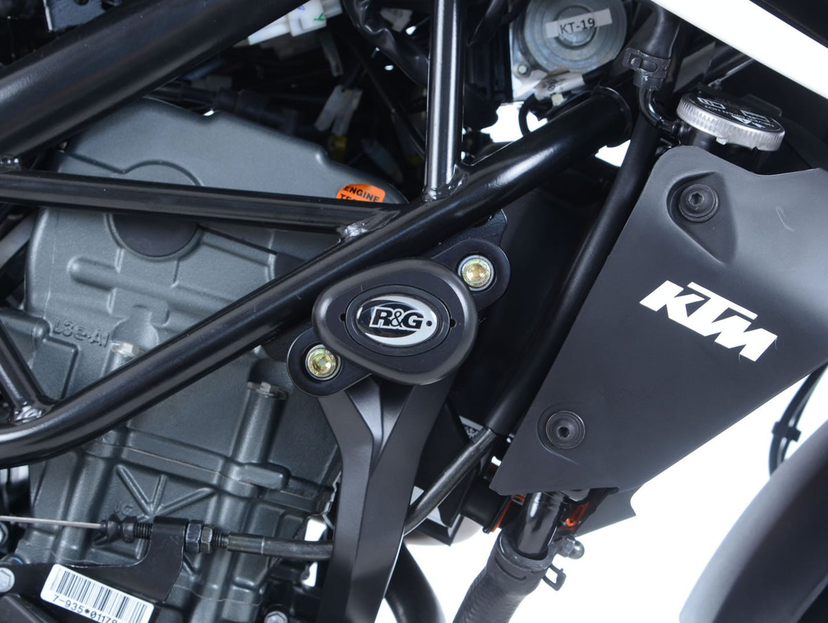 Crash Protectors - Aero Style forKTM 125 Duke '11-23, 200 Duke '12-, 250 Duke '17-23 and 390 Duke '13-23.