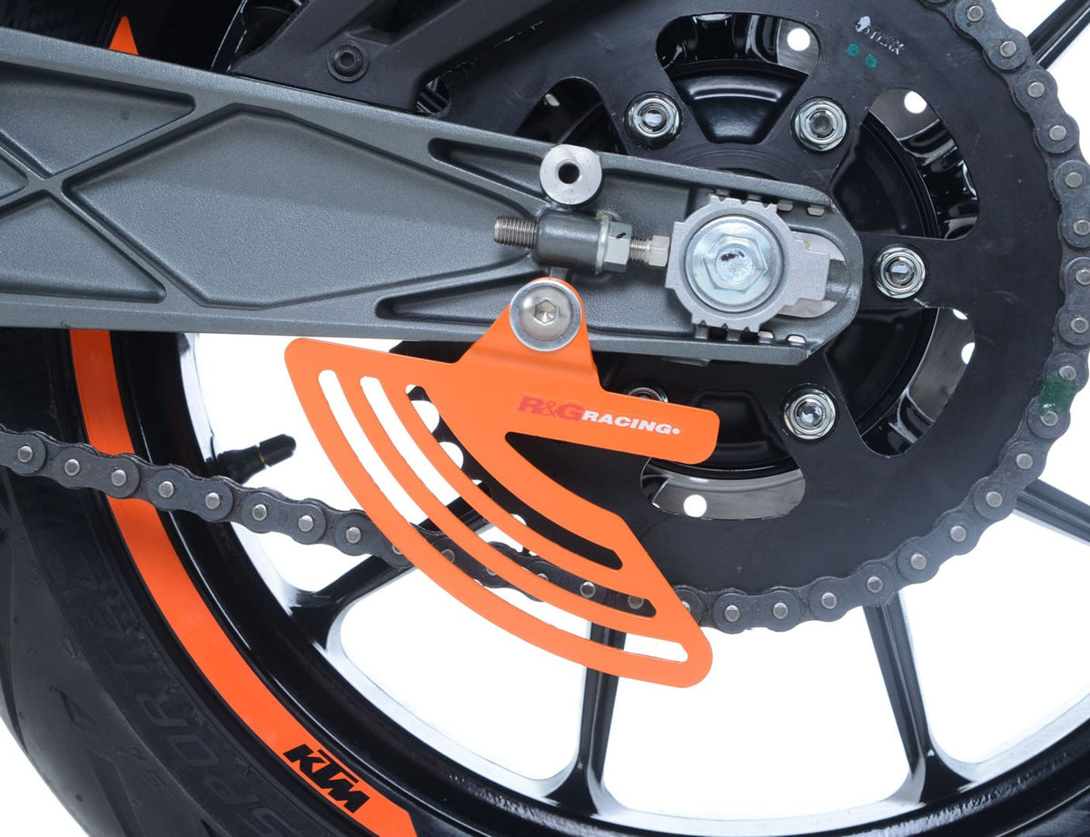 Toe Chain Guards for KTM RC 125/200/390 '14-, Duke 390 '24-'25, Husqvarna Vitpilen 701 '18- and 6 others.