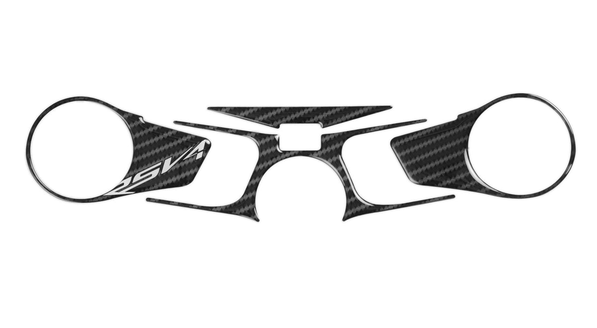 Red Dynamic Carbon Fibre Yoke Pad for Aprilia RSV4 '09- models.