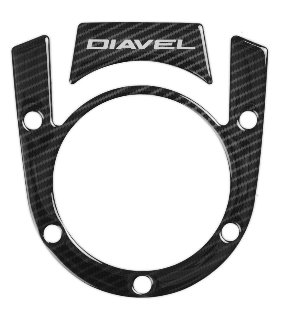 Red Dynamic Carbon Fibre Yoke Pad for Ducati Diavel '10-'16 models