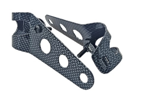 Bike It Headlight Bracket 30-38mm (Pair - Carbon Effect)