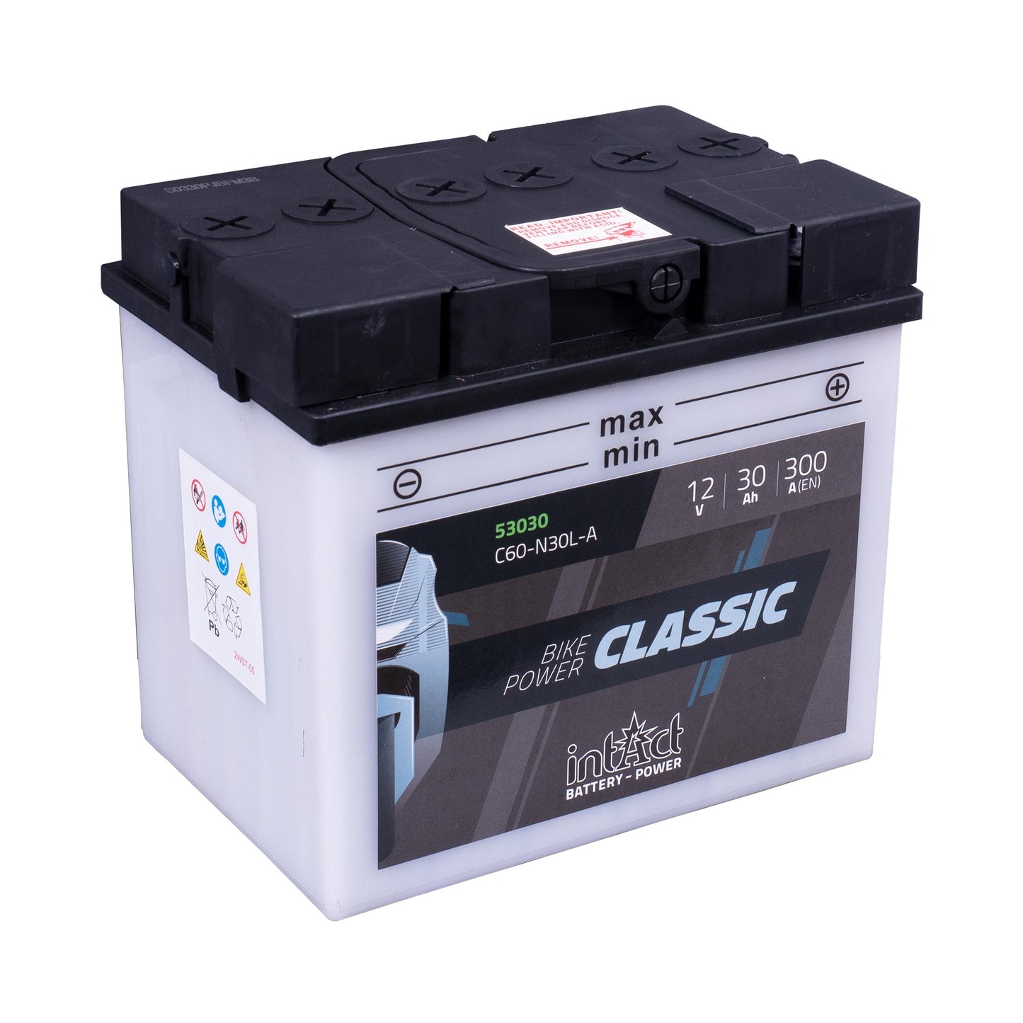 intAct C60-N30L-A Classic Bike-Power Battery With Acid Pack