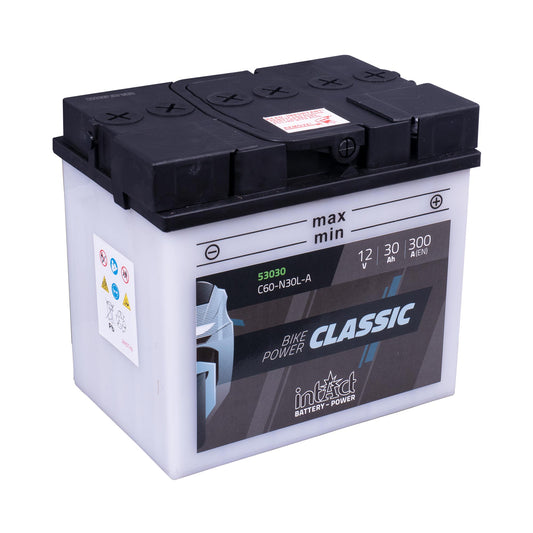 intAct C60-N30L-A Classic Bike-Power Battery With Acid Pack