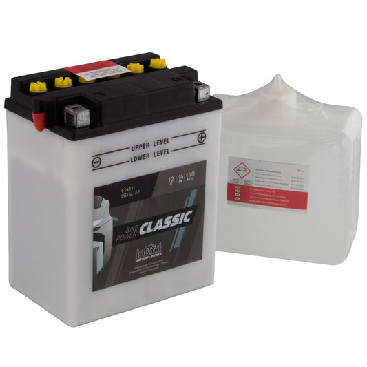 intAct CB14L-A2 Classic Bike-Power Battery With Acid Pack
