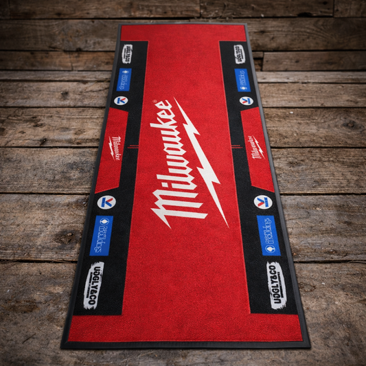 Milwaukee Tools Motorcycle Garage Mat by Uggly & Co
