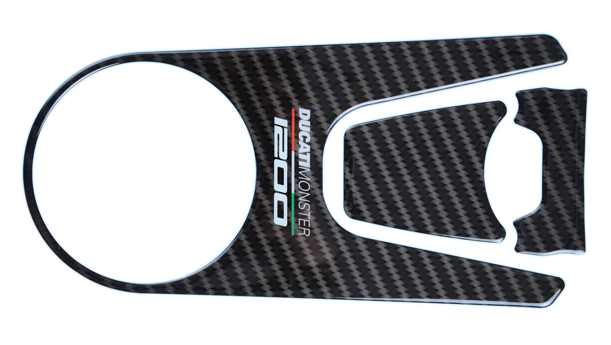 Red Dynamic Carbon Fibre Yoke Pad for Ducati Monster 1200 '15-