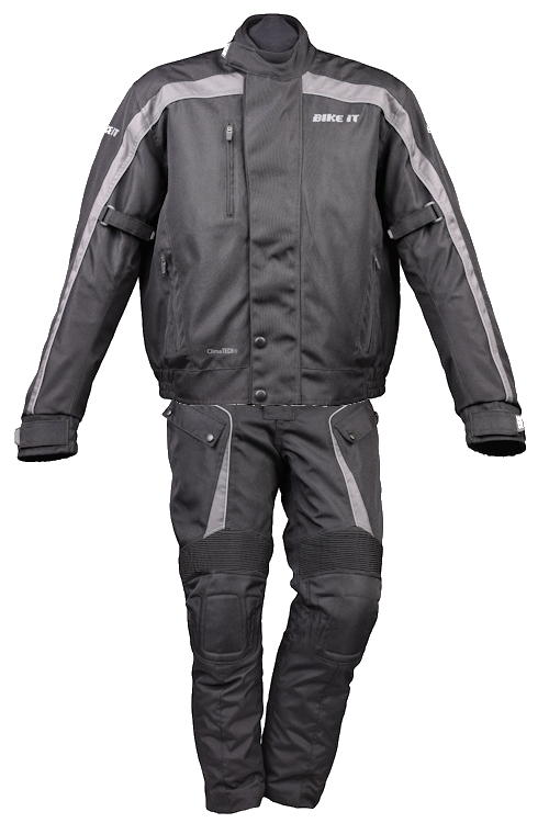Bike It 'Herm' Textile Waterproof Motorcycle Bomber Casual Jacket + Bike It 'Burhou' Textile Waterproof Motorcycle Adventure Touring Pants/Trousers