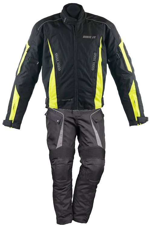 Bike It 'Ortac' Textile Waterproof Sports Motorcycle Jacket + Bike It 'Burhou' Textile Waterproof Motorcycle Adventure Touring Pants/Trousers
