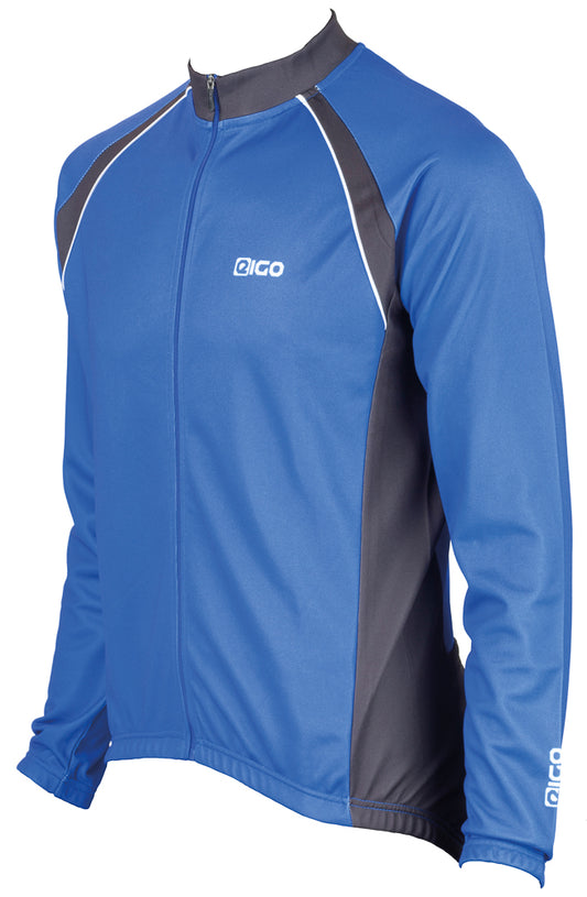 Eigo Logic Mens Long Sleeve Cycling Jersey Blue / Black - XL