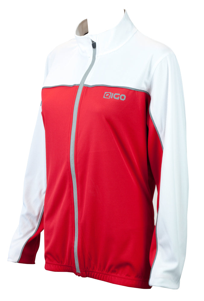 Eigo Holly Womens Long Sleeve Cycling Jersey Red / White - S