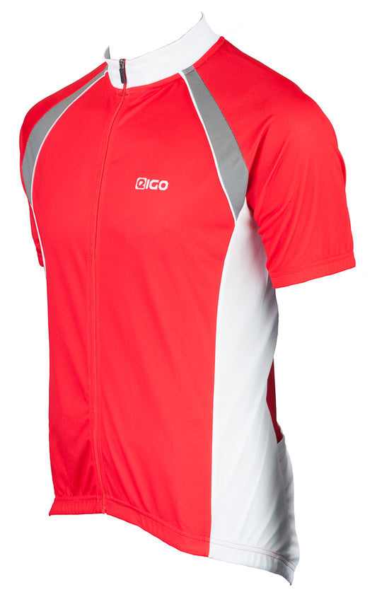 Eigo Logic Mens Short Sleeve Cycling Jersey Red / White - L