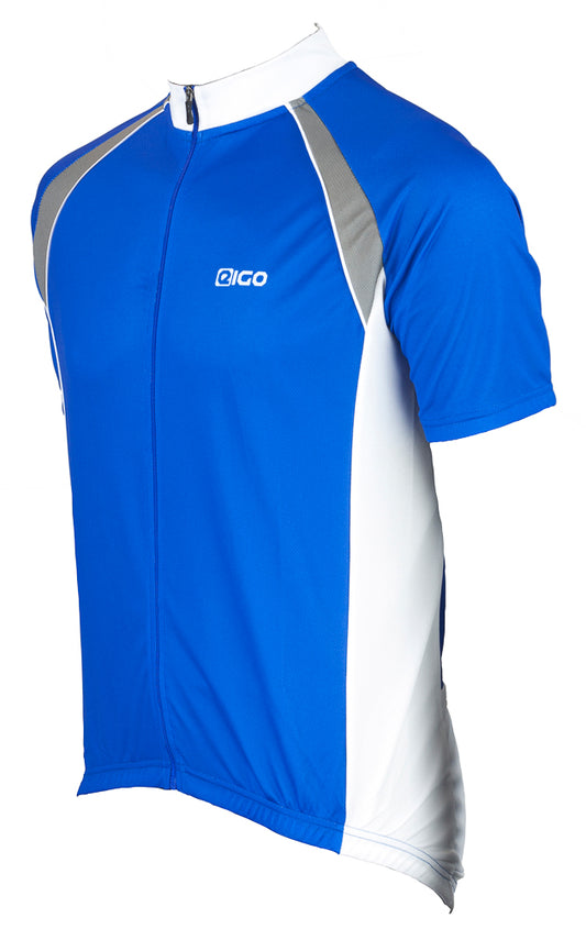 Eigo Logic Mens Short Sleeve Cycling Jersey Blue / White - XL