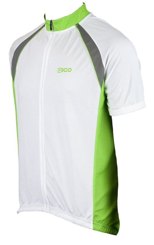 Eigo Logic Mens Short Sleeve Cycling Jersey Green / White - S