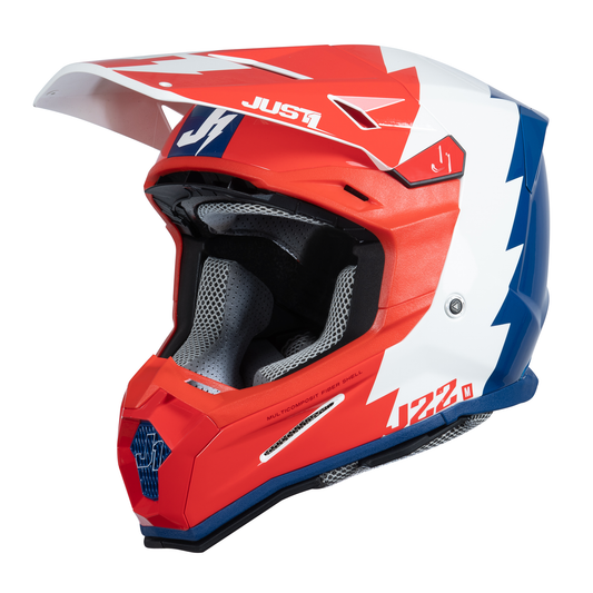 Just1 J22 Motocross Helmet Revolt Red Blue White S