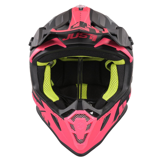 Just1 J38 MX Helmet Blade Fluo Fuchsia/Black Matt - M