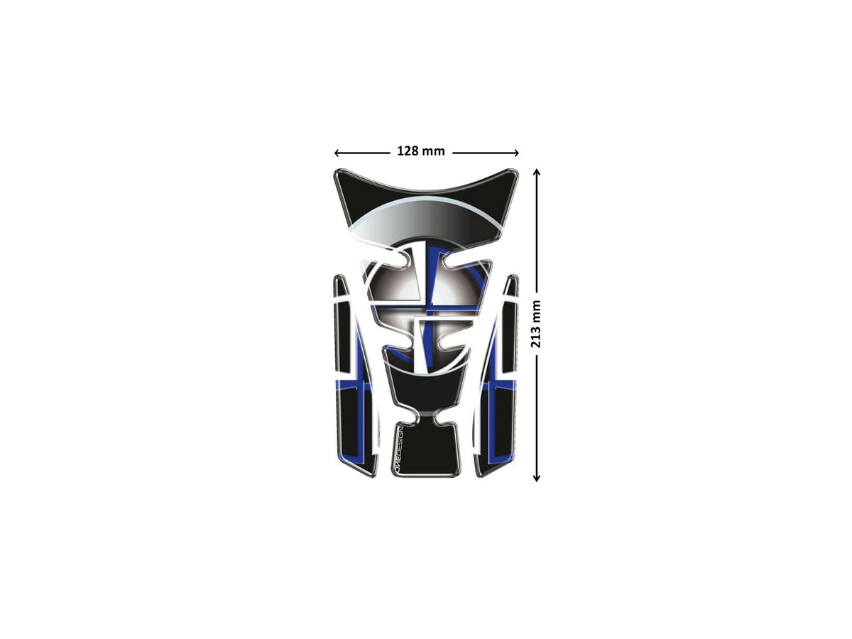 Wings Tank Pad With Kawasaki Logo - Black