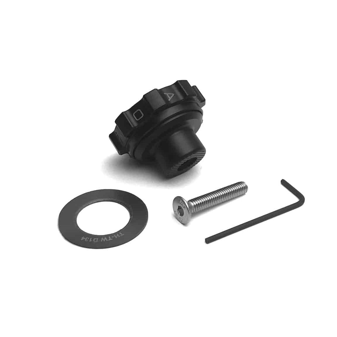 Kaoko Throttle Stabilizer for Triumph Tiger 660 Sport '22- '23 with OEM hand guards.