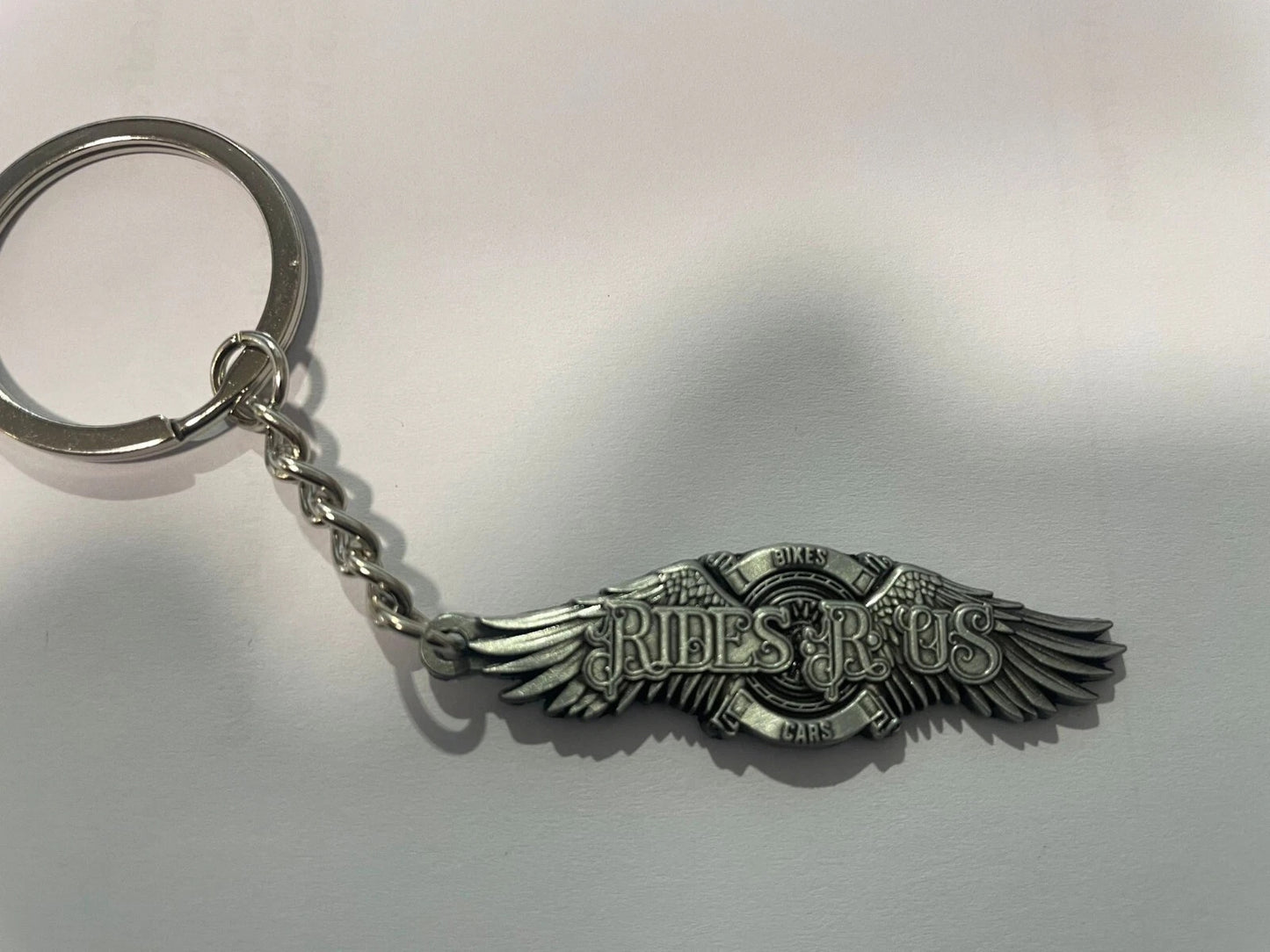 Stylish silver keyring from Rides R Us