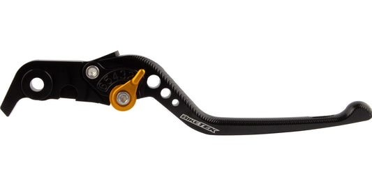 BikeTek Adjustable CNC Brake Lever Long  - Black / Gold Adjuster - #B76